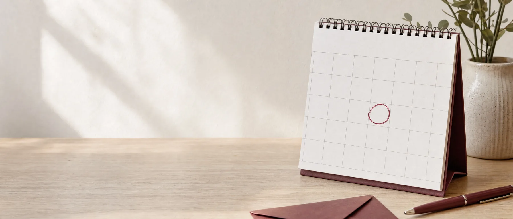 Desk calendar with a circled filing deadline for an asbestos lawsuit